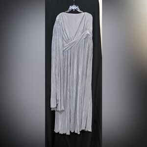 Elegant Silver Dress One Sleeve